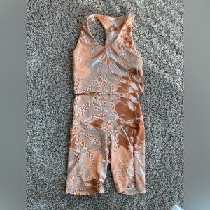 NWOT Aerie Offline Biker Short + Crop Top Set